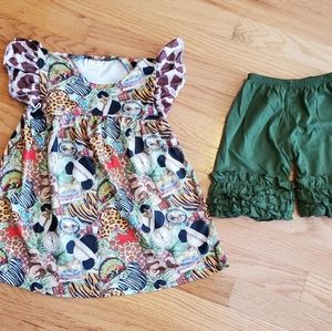 Mouse Animal Kingdom ruffle shorts outfit